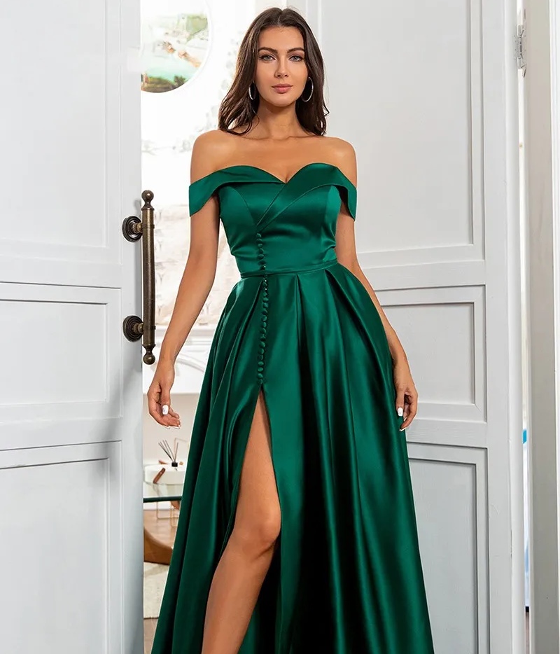 Chic Off-Shoulder Formal Dinner Dress