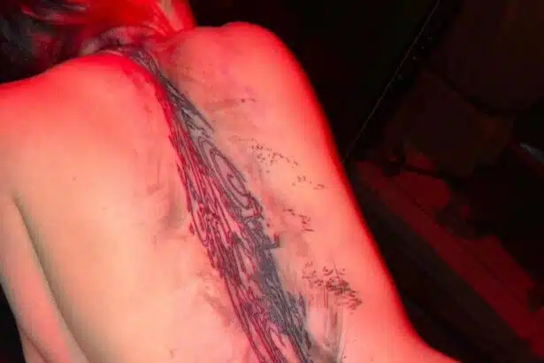 Billie Eilish back tattoo