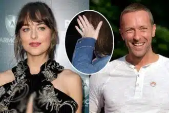 Chris Martin and Dakota Johnson