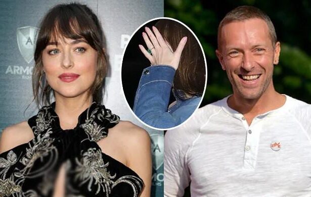 Chris Martin and Dakota Johnson