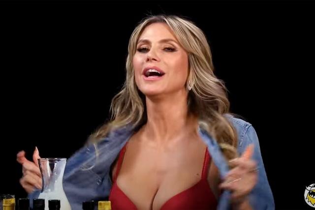 Heidi Klum Gets Spicy (and Shirtless) on Hot Ones!