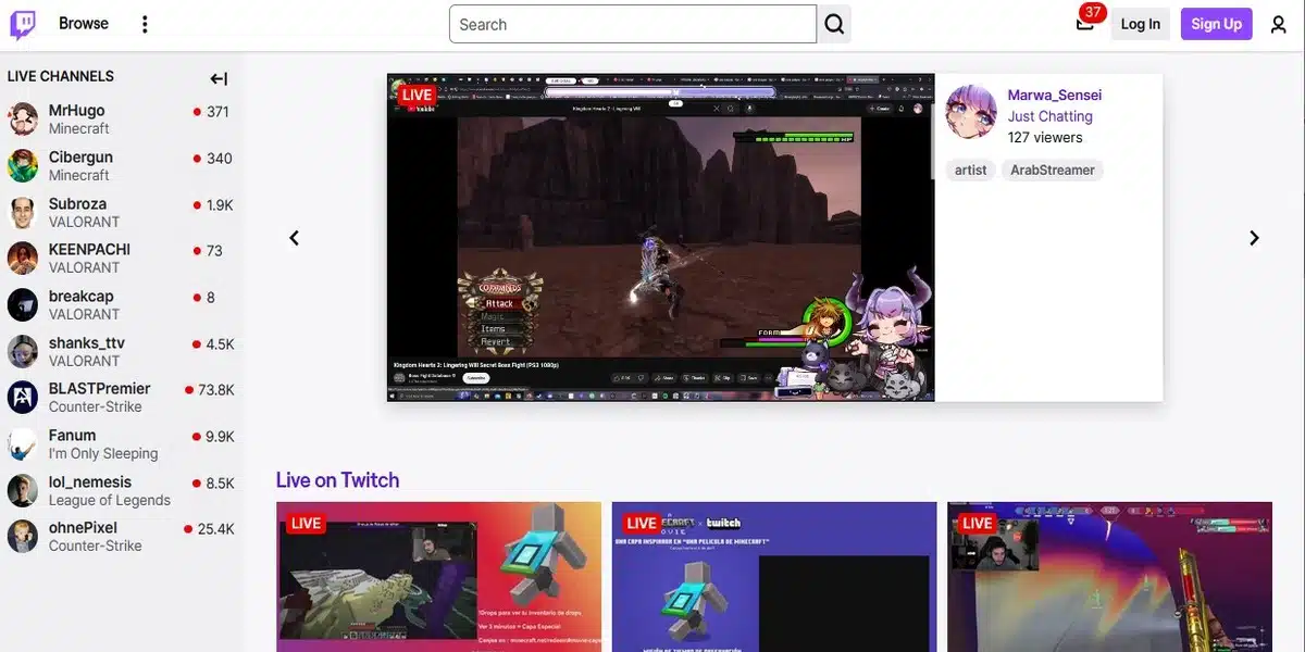Live streaming
